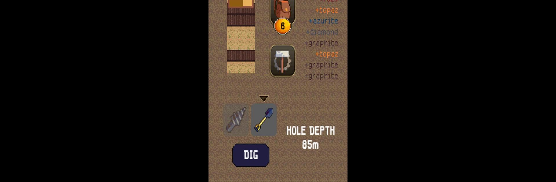 Drilling a Hole 2D Digging Sim