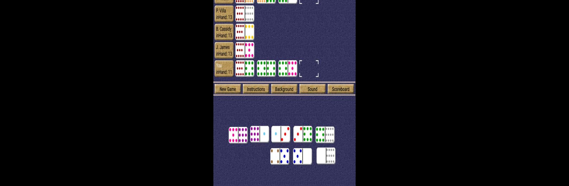 Mexican Train Dominoes