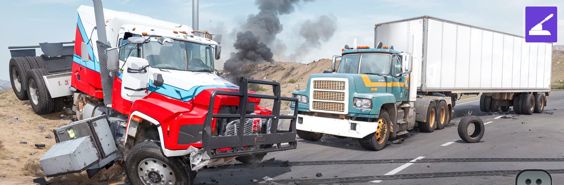 Highway Traffic Truck Crash 3D