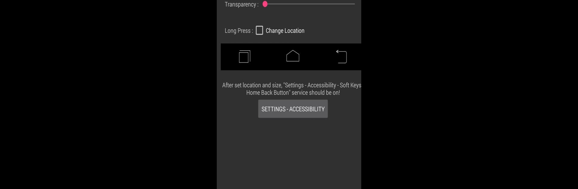 Soft Keys - Home Back Button