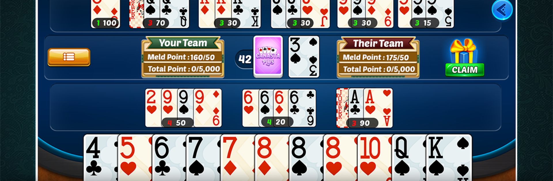 Canasta Plus Offline Card Game