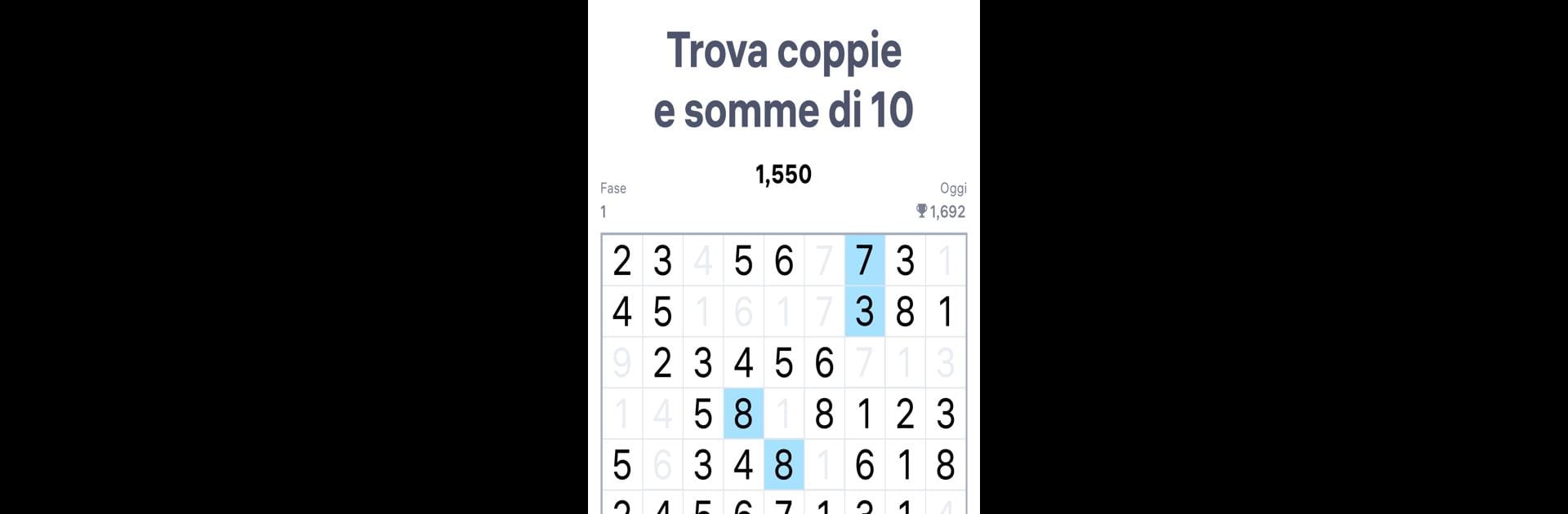 Number Match: Gioco dei numeri