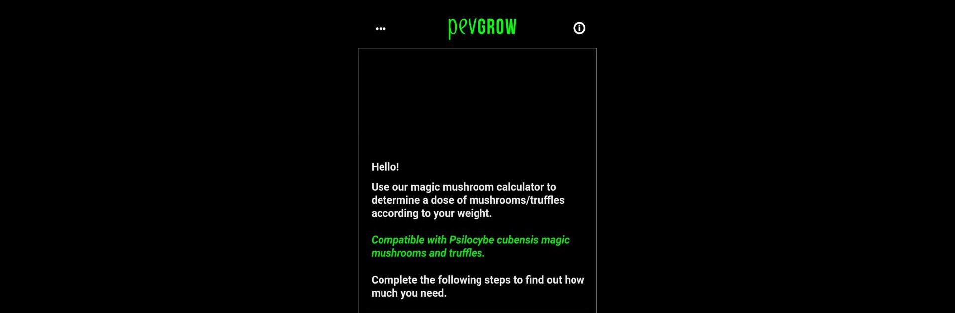 Magic Mushroom Calculator