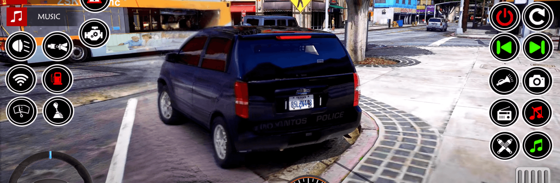 US Police Simulator Car Driver