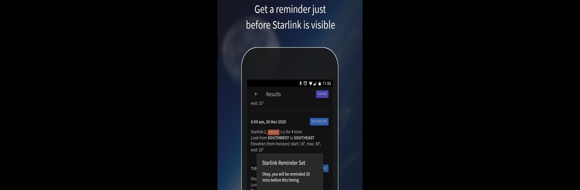 Find Starlink Satellites