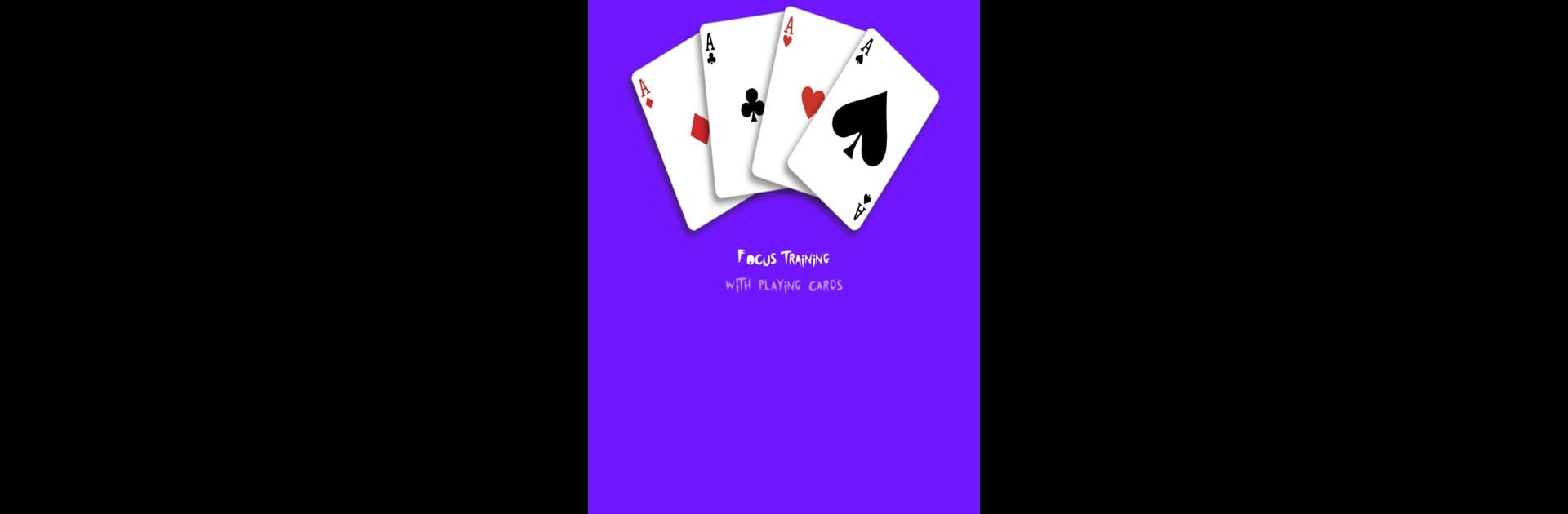 Focus training w playing cards
