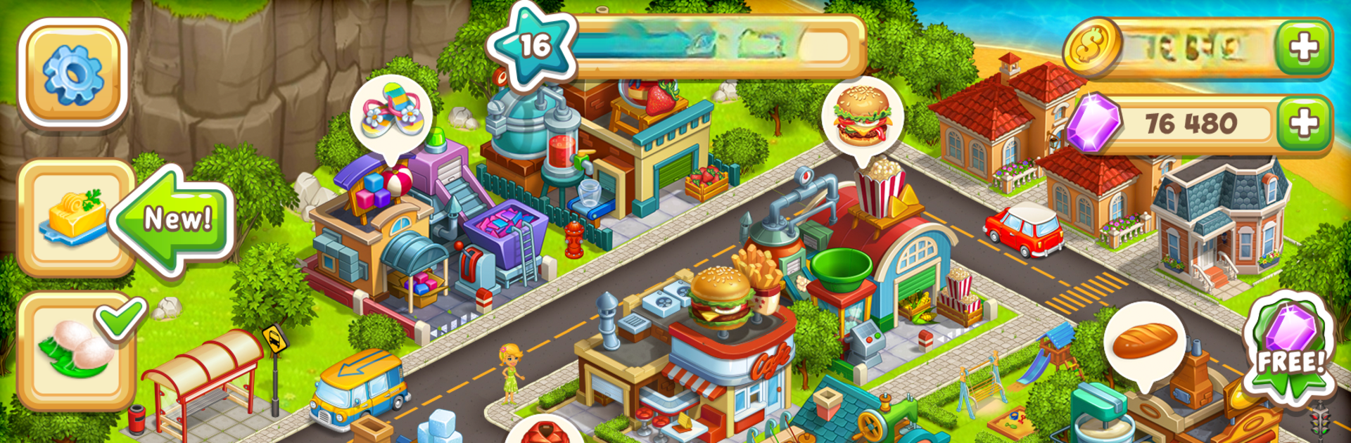 Cartoon City 2:Farm to Town.Build your home,house