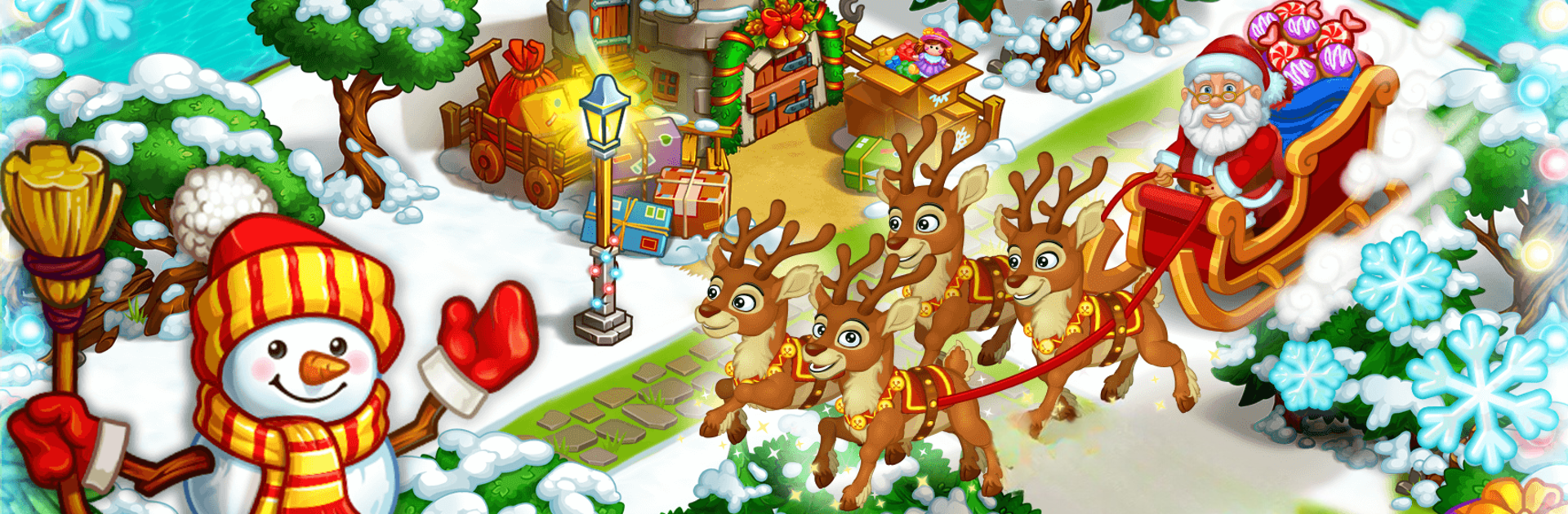 Farm Snow: Happy Christmas Story With Toys & Santa