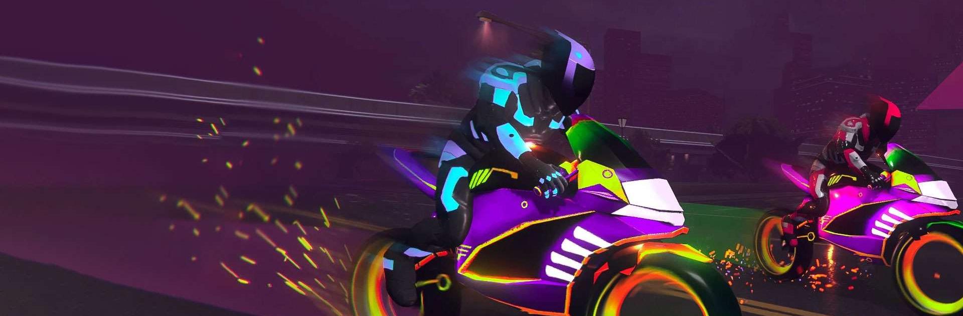Light Bike Flying Stunts