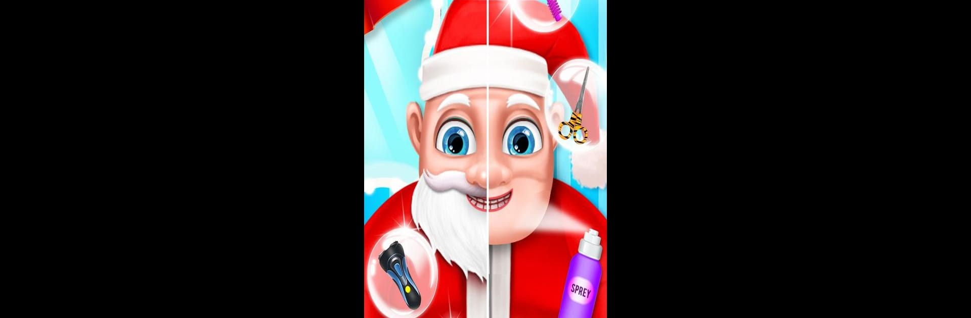 Christmas Santa Beard Shave
