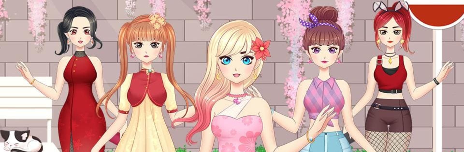 Anime Girls Fashion - Makeup & Dress up