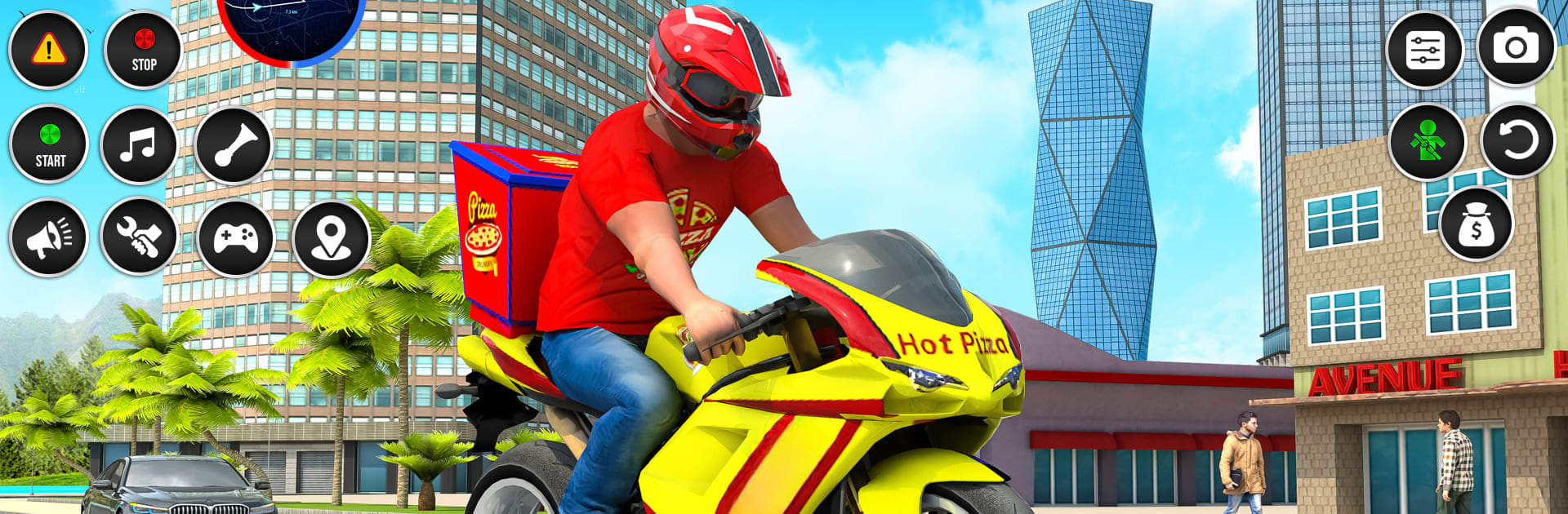 Pizza Delivery Bike Games 3D