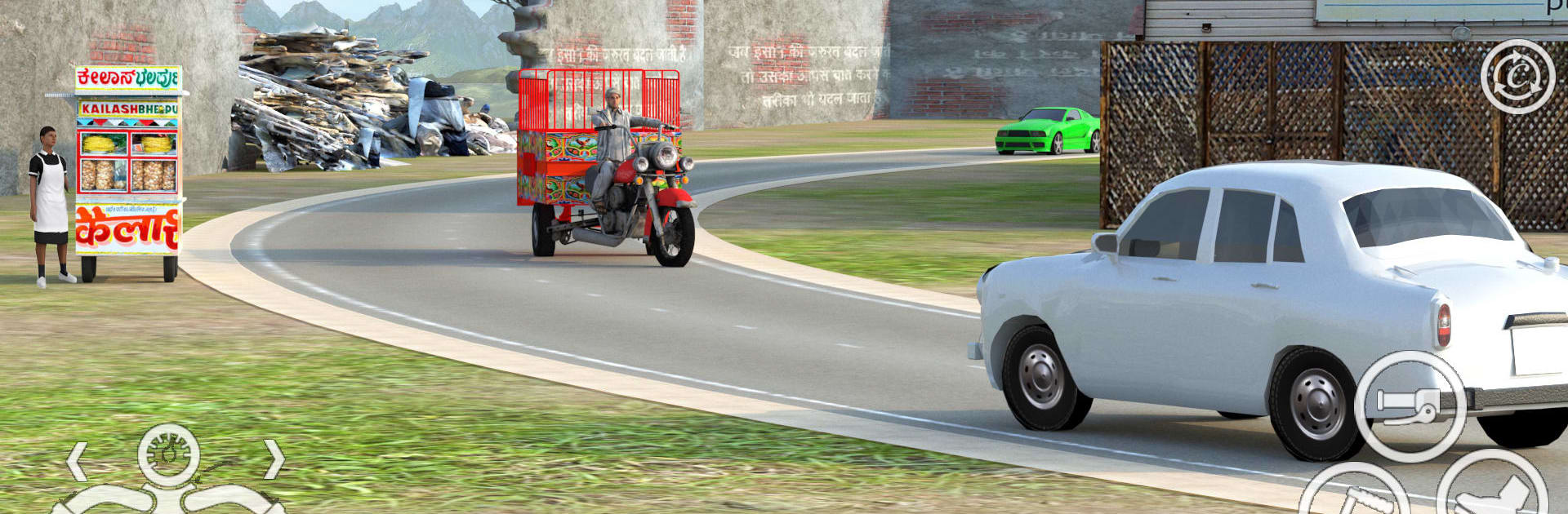 City Loader Rickshaw Driving