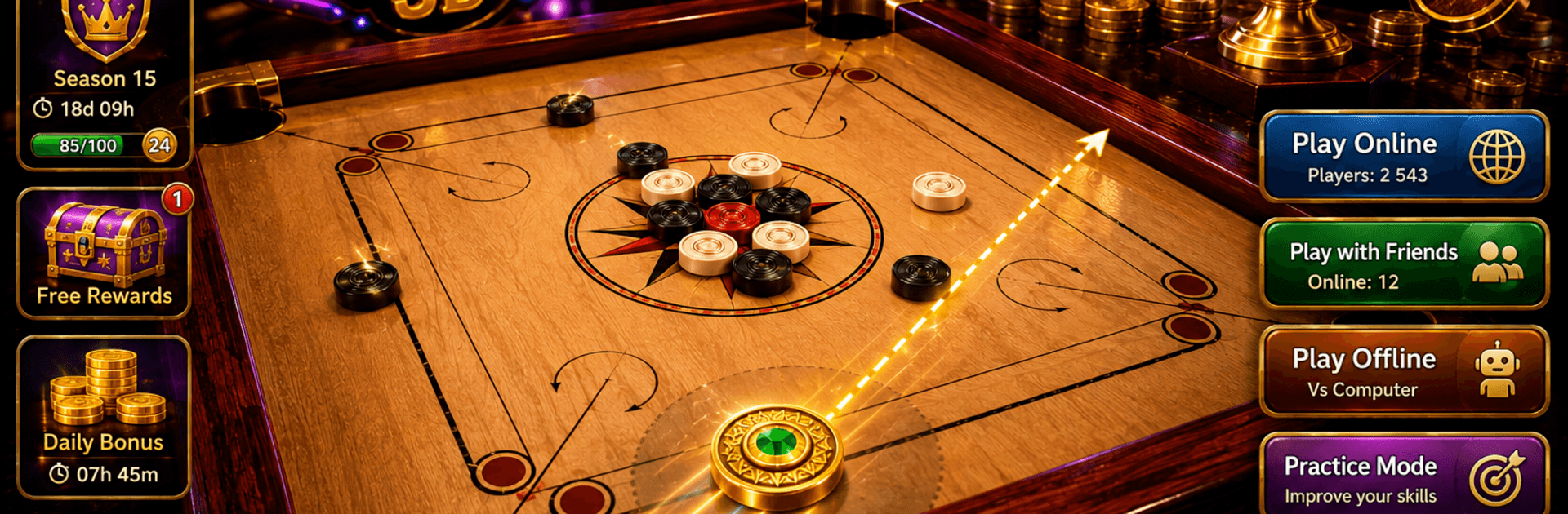 Carrom Clash 3D - Pool Game