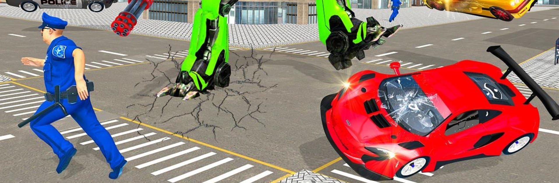 US Army Monster Truck Transform Robot Shooting