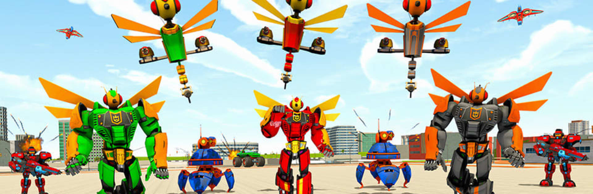 Dragon Fly Robot Transform Games: Robot Car Game