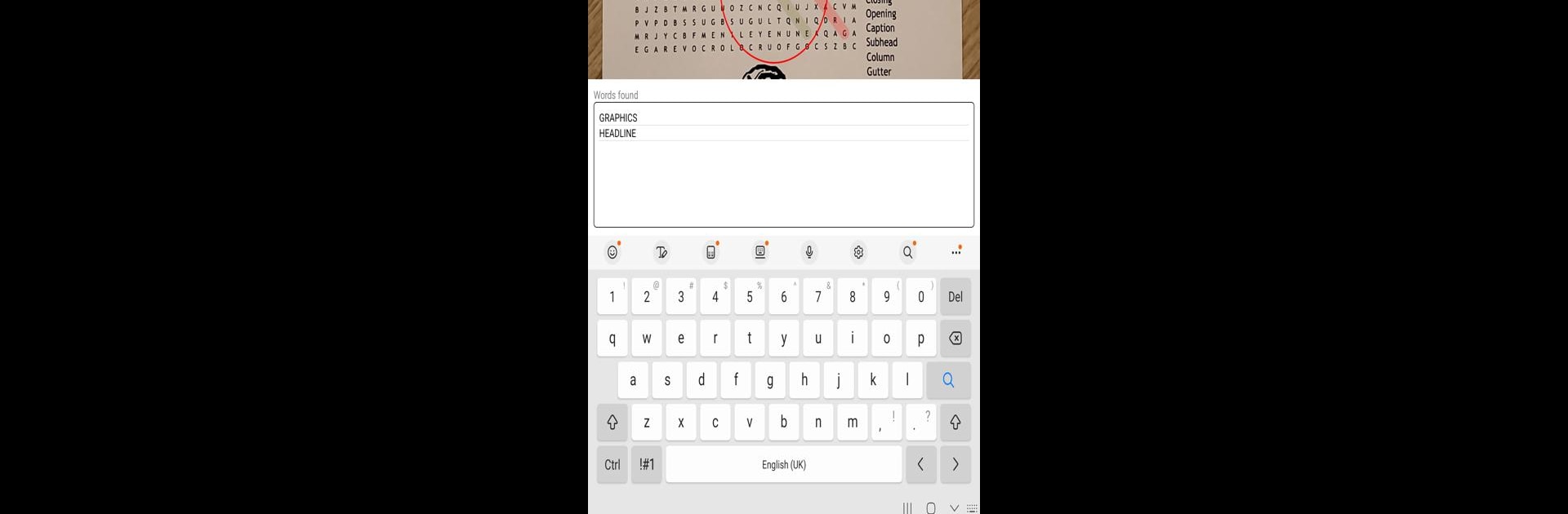 Word Search Scanner and Solver