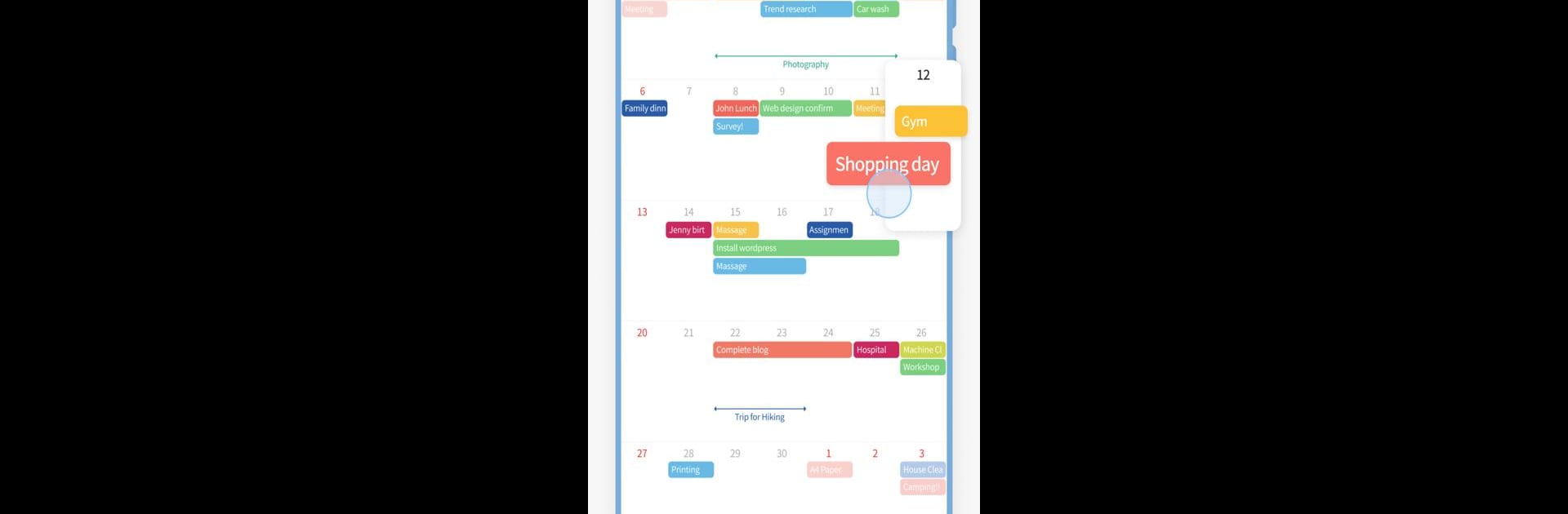 TimeBlocks -Calendar/Todo/Note