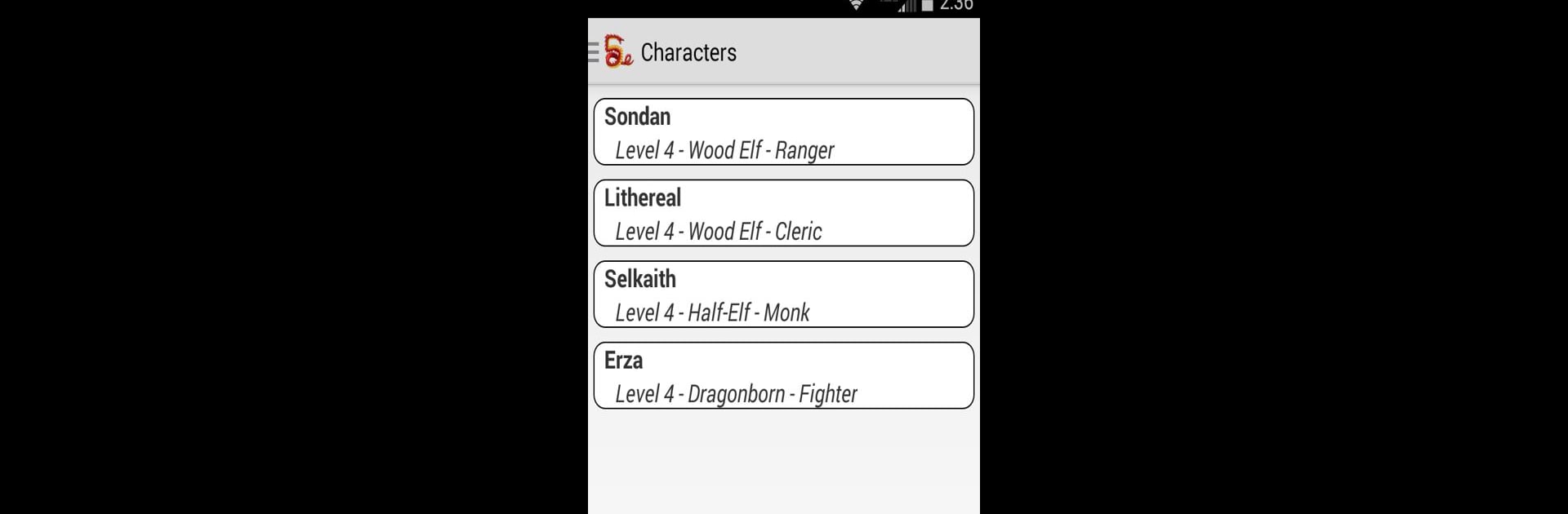 Squire - Character Manager