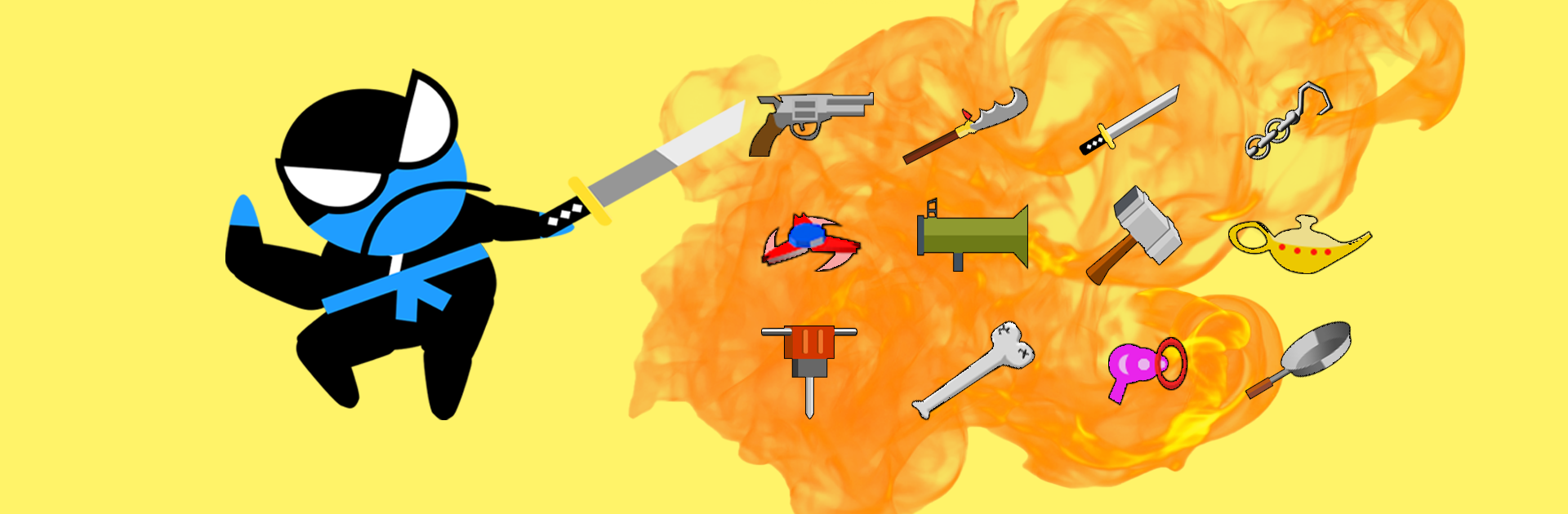 Jumping Ninja Battle - Two Player battle Action