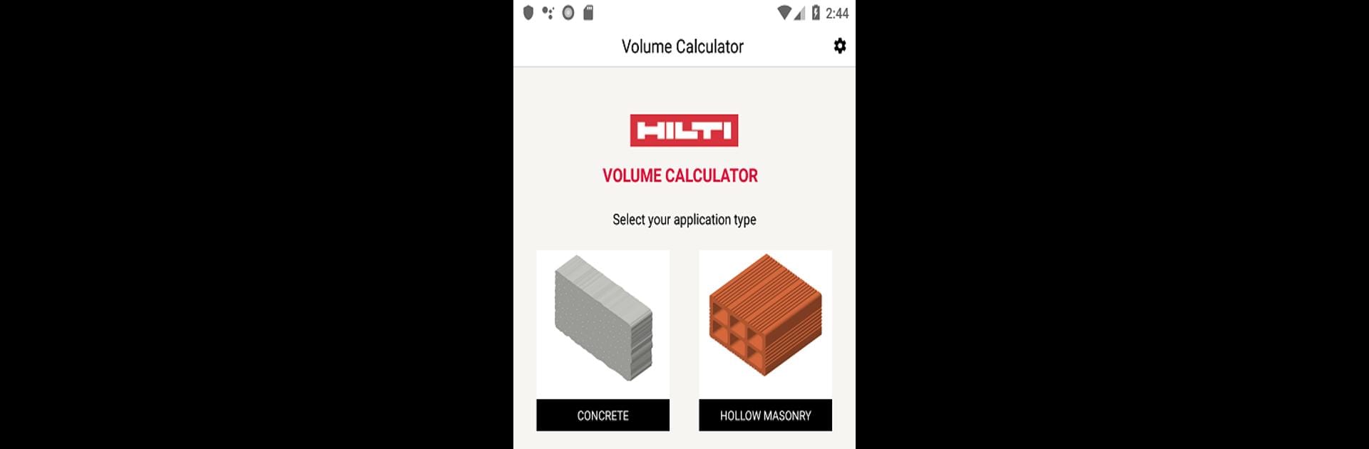 Hilti Volume Calculator