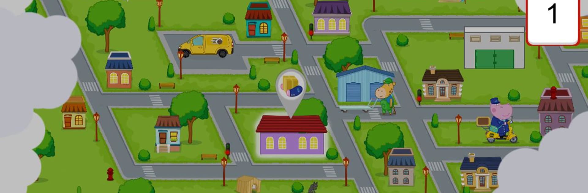 Post office game: Professions Postman