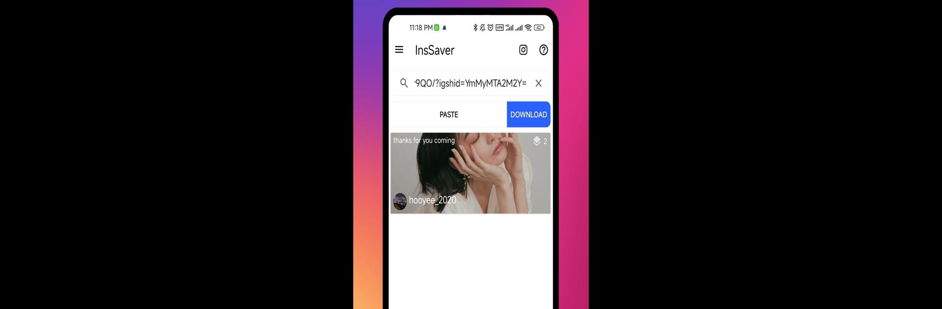 InstSaver: Video Downloader