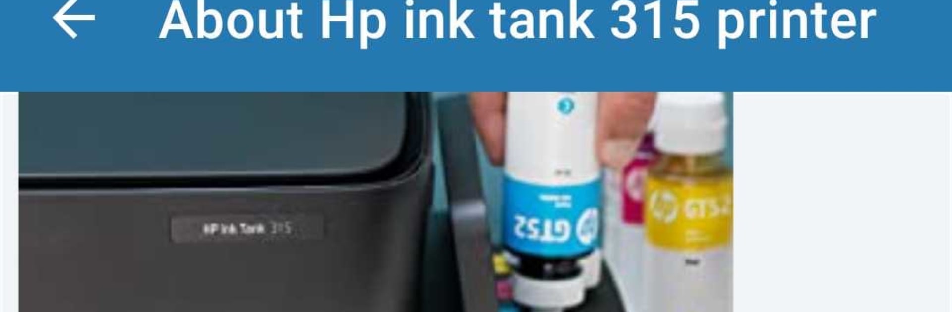 Hp ink tank 315 printer guide