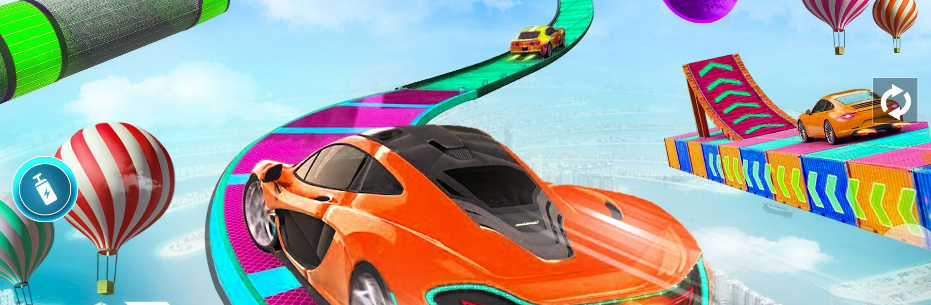 GT Car Stunt Race: Mega Ramps