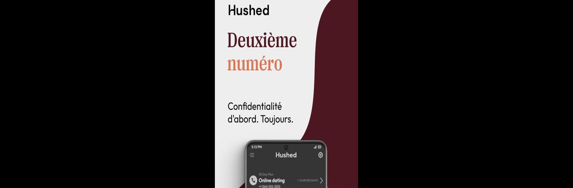 Hushed Numéro de téléphone SMS