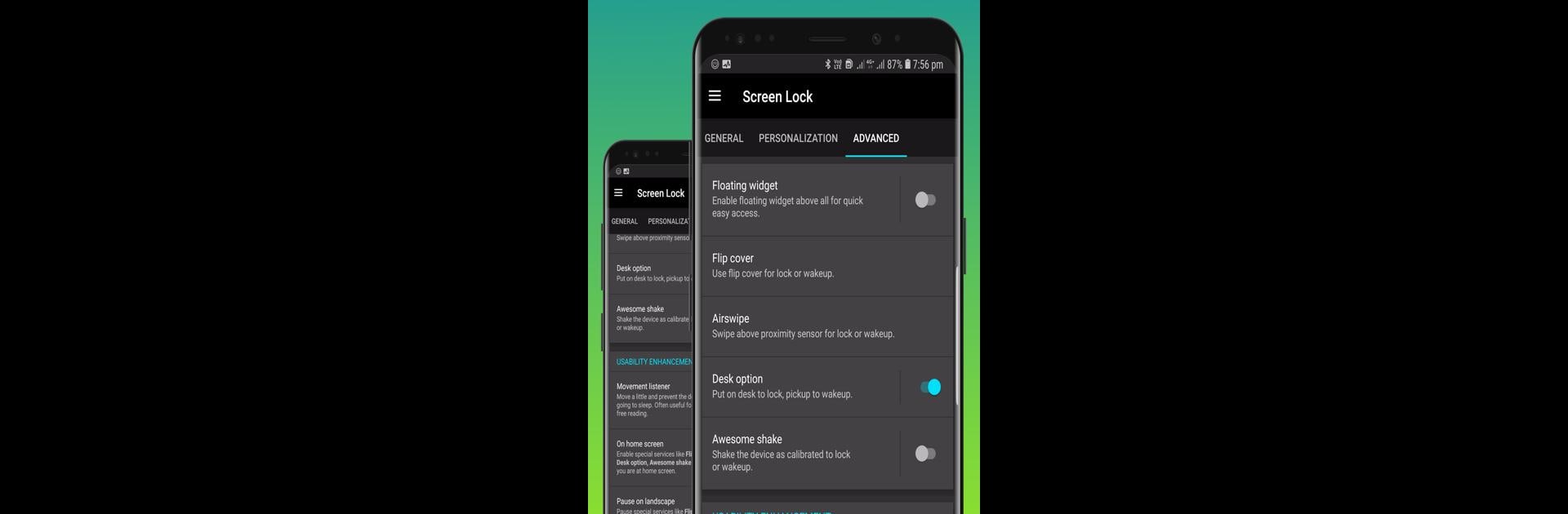 Screen Lock - On Off Button