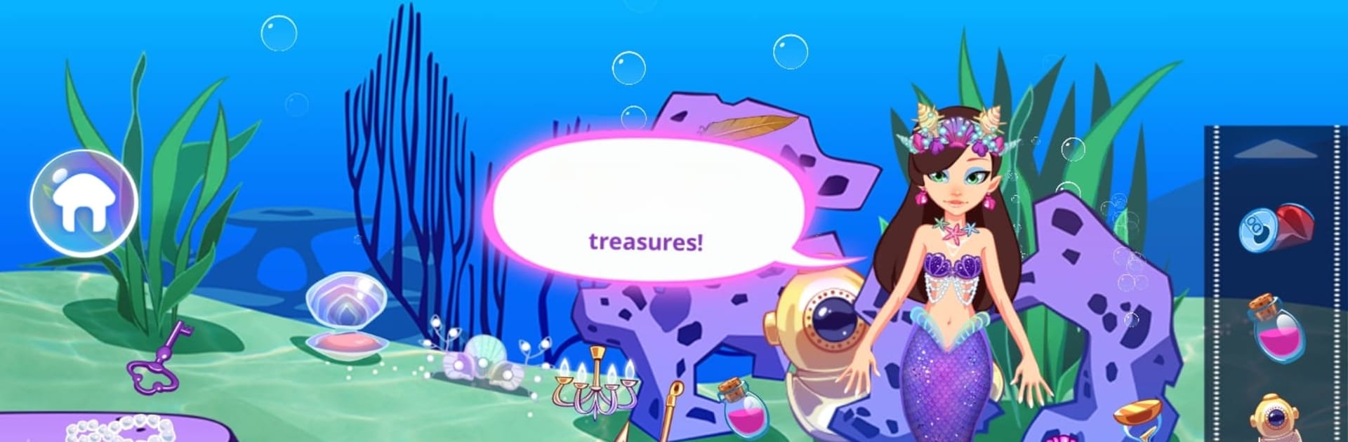 princesa sereia debaixo d'água