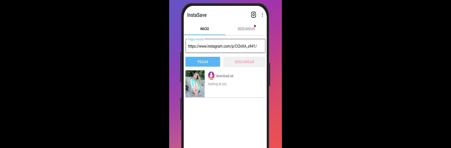 InstSaver : Descargar Videos