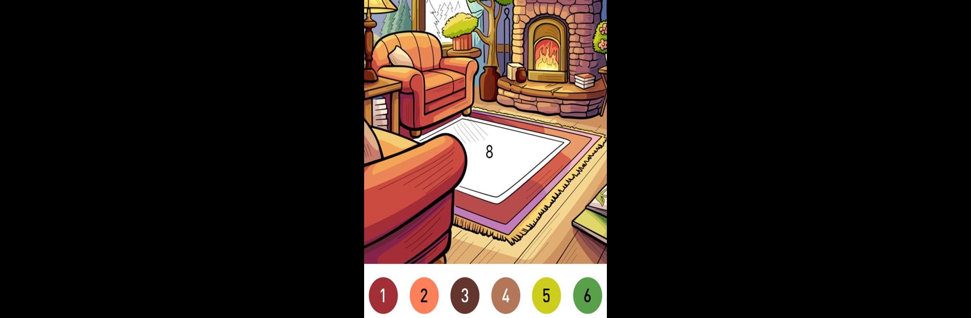 Interior Color by Number Book