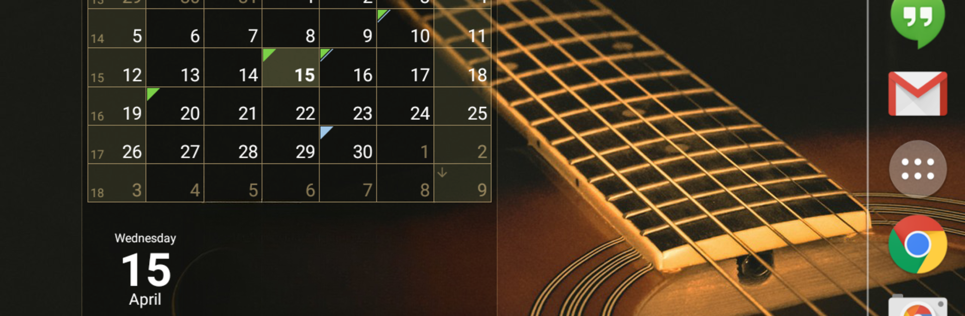 Calendar Widget (key)