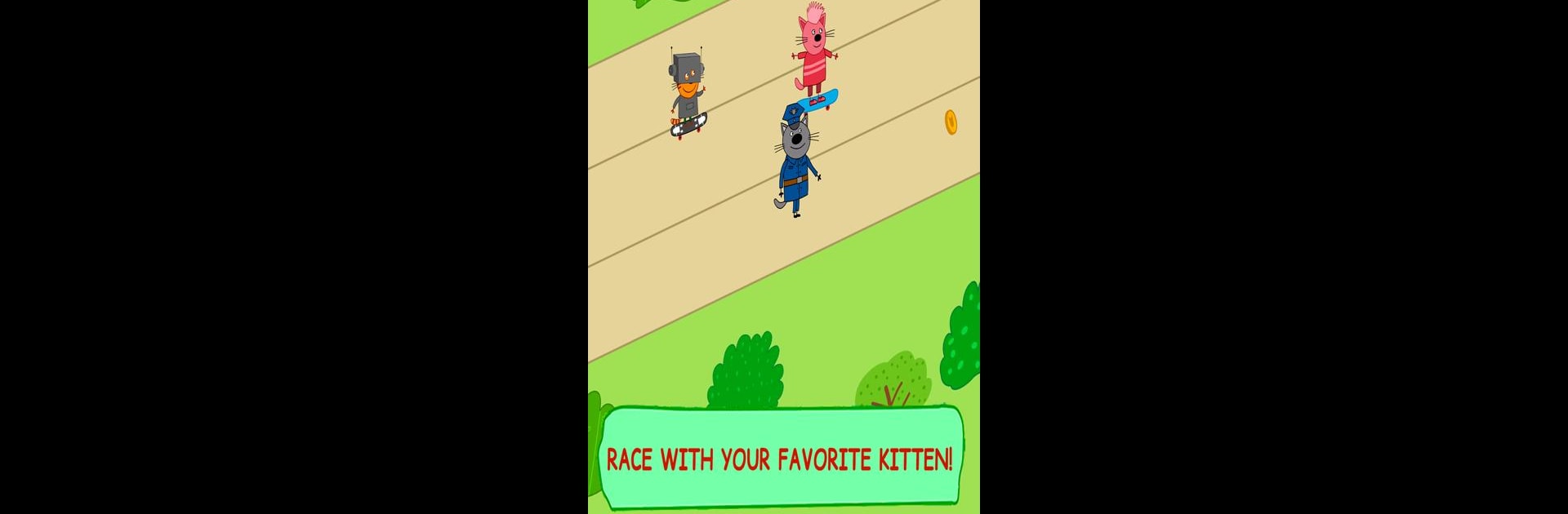 Kid-e-Cats Skateboard Racing Rush. Kids games