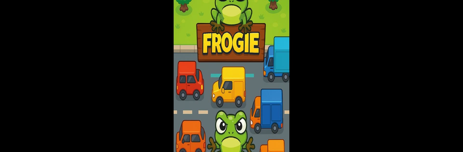 Frog cross the road
