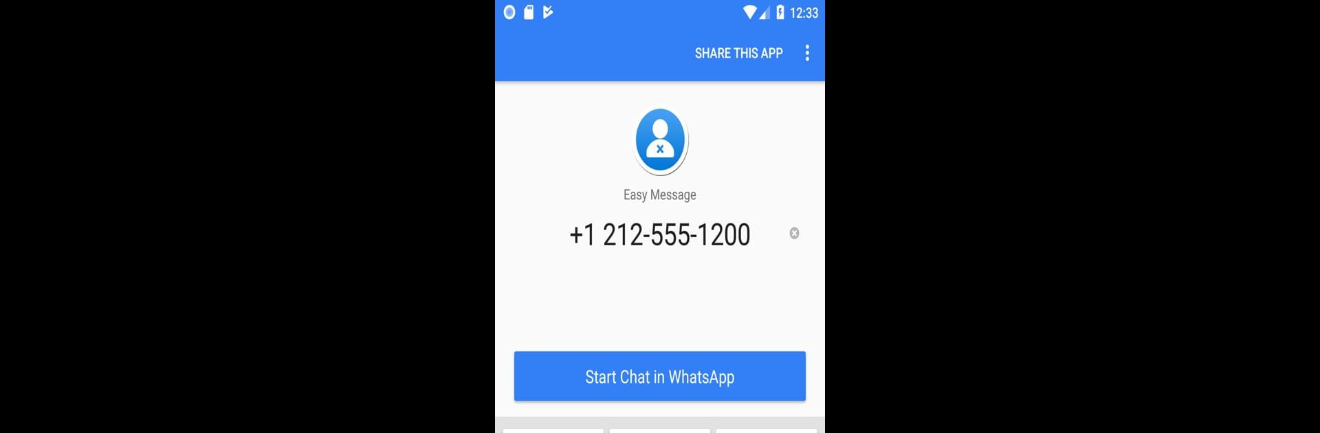 Easy Message: text without saving the phone number