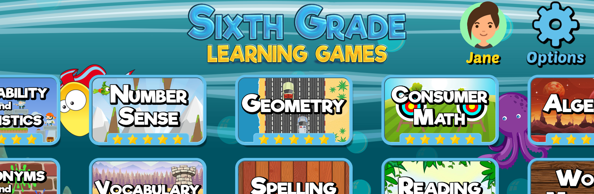 Sixth Grade Learning Games