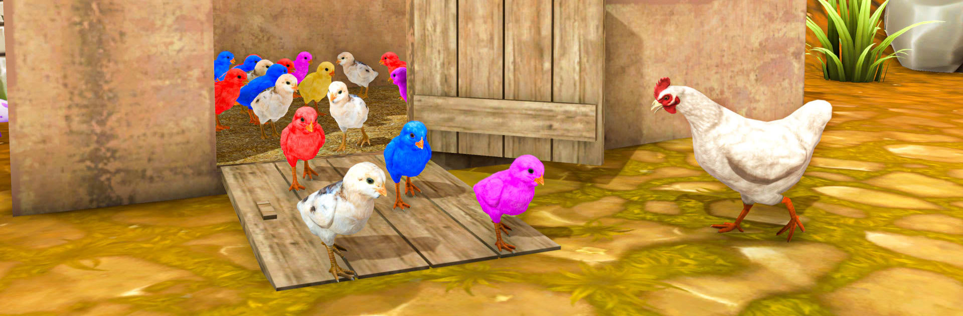 Colorful Chicks: Hen Simulator