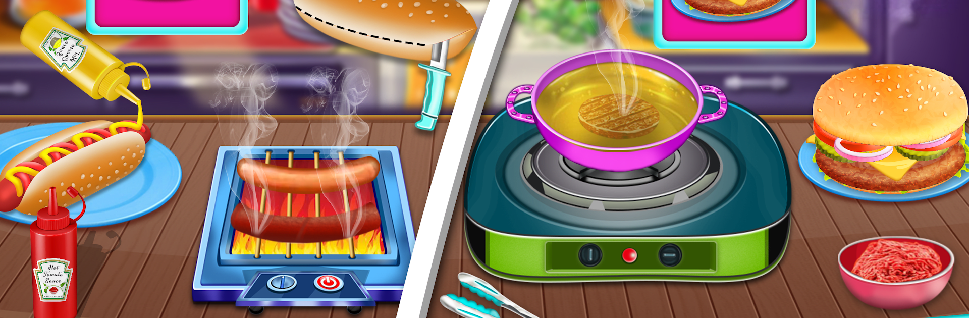 Fast food cooking games