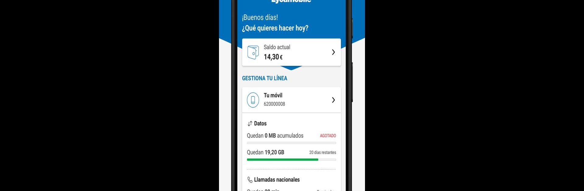 Mi Lyca - Área de cliente
