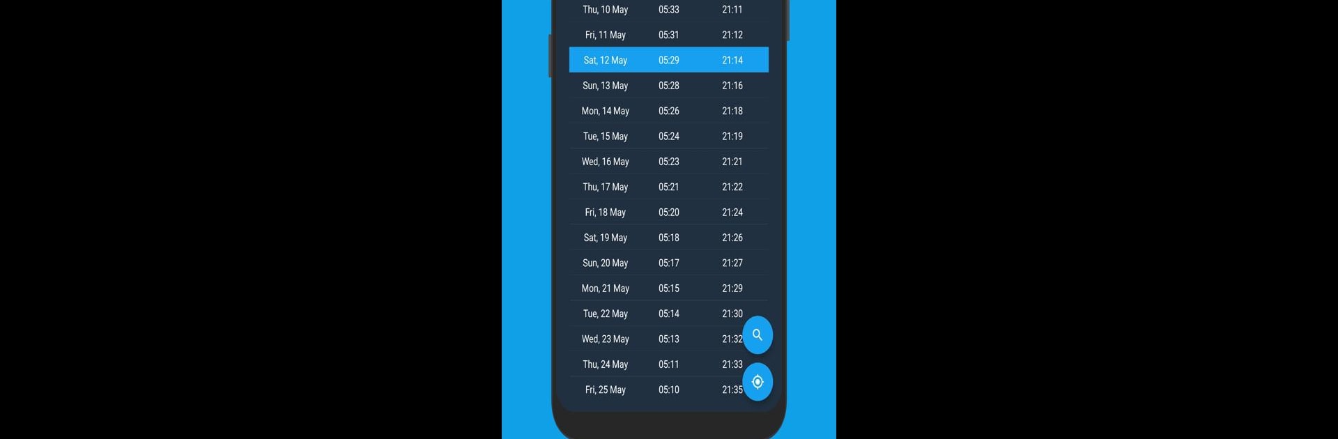 Sunrise Companion: Sunrise and Sunset Times
