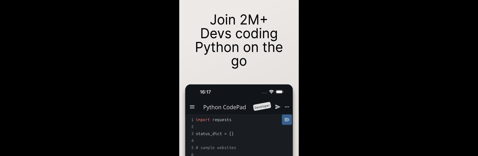 Python Coding Editor & IDE App