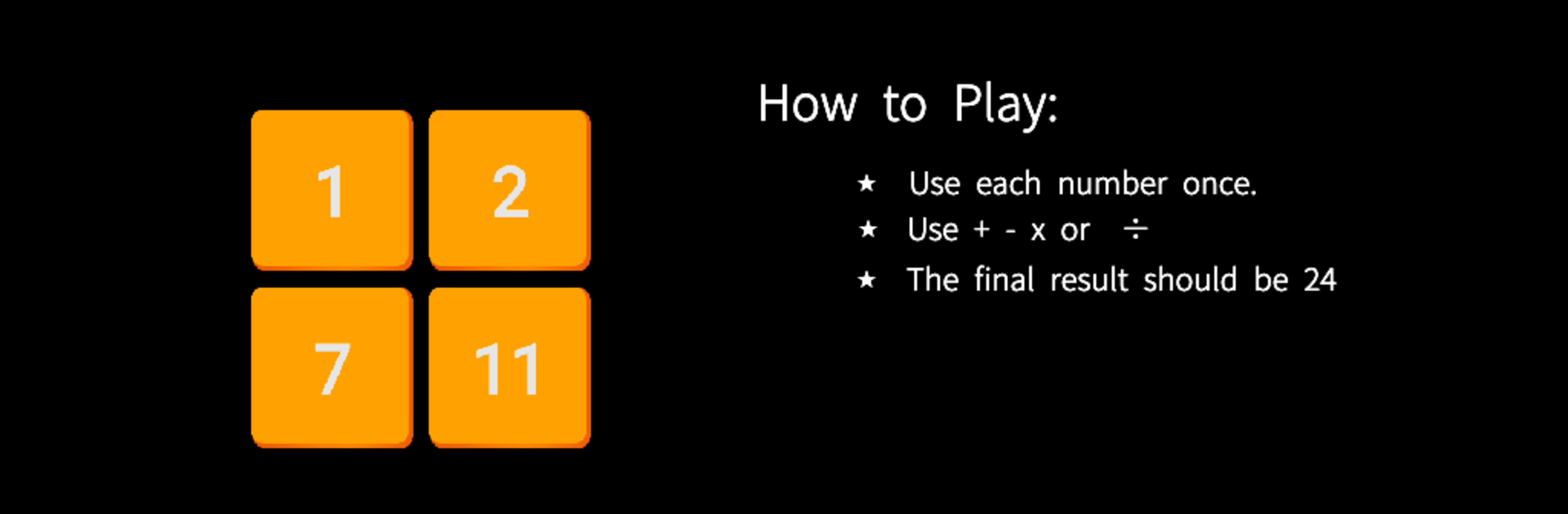 Make 24 - Fun Math Game |24 solver |4 Number Game