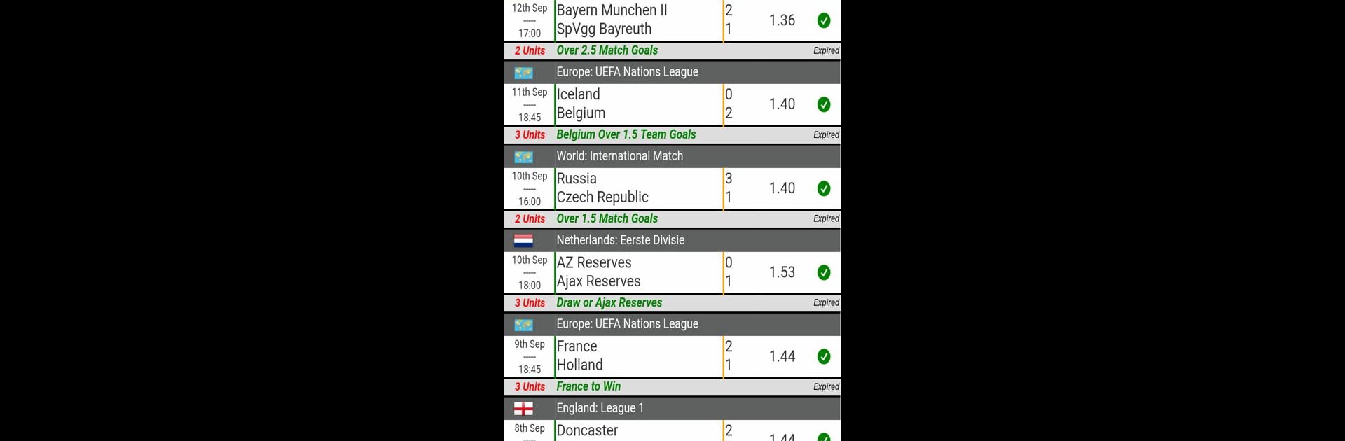 VIP Betting Tips - Football
