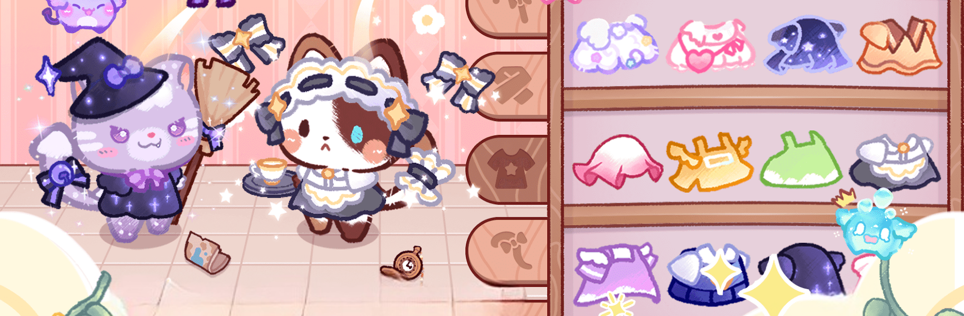 Lovely cat dream party