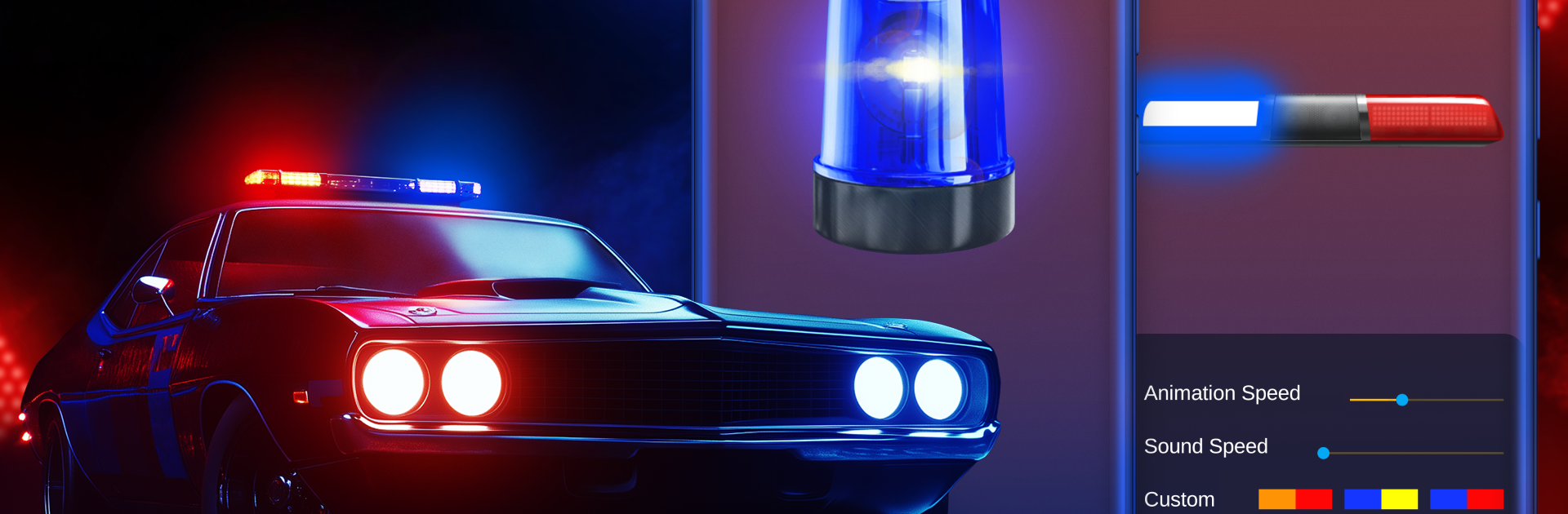 Loud Police Siren Police Light