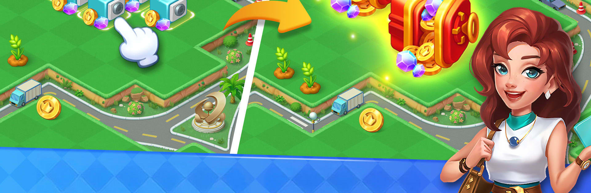 Merge Topia-Hotel Tycoon