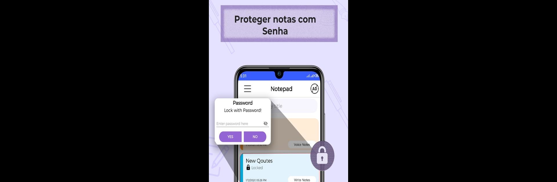 Voz Bloco de anotações